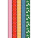 Boîte de 10 rouleaux de papier cadeau motifs assortis 2 x 0,70 m