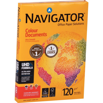 Paquet de 250 feuilles de papier blanc 120g de format A4 NAVIGATOR