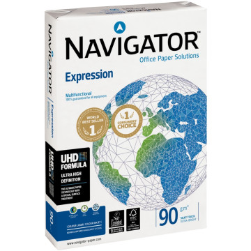 Ramette de 500 feuilles de papier blanc 90g de format A4 NAVIGATOR