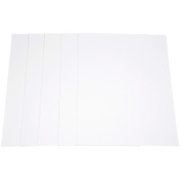 Paquet de 5 feuilles de carton épais, 2 côtés blancs, format 50 x 65 cm, 1005 g épaisseur 1,5 mm 