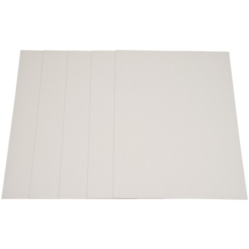 Paquet de 5 feuilles de carton épais, 2 côtés gris, format 60 x 80 cm, 1230 g épaisseur 2 mm