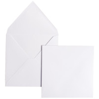 Paquet de 20 enveloppes Pollen Clairefontaine format 165 x 165mm 120g blanc 