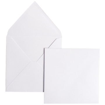 Paquet de 20 enveloppes Pollen Clairefontaine format 165 x 165mm 120g blanc