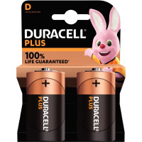 Blister de 2 piles 1.5 volts alcaline PLUS LR20/MN1300 E95 D à la marque DURACELL 