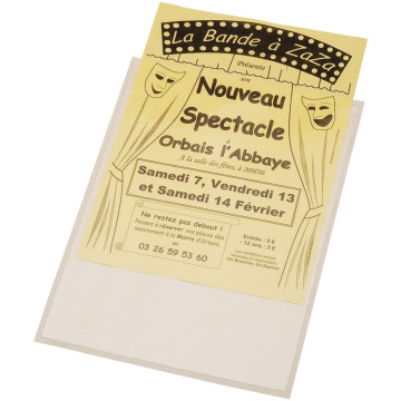 Blister de 10 pochettes adhésives transparentes pour format A5