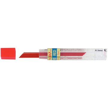 Etui de 12 mines 0,7 mm rouge