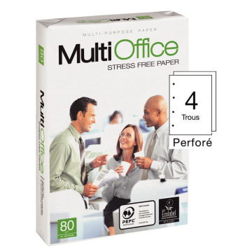 Ramette de 500 feuilles a4 80g perforé 4 trous MULTI OFFICE