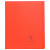 Piqûre 96 pages 17x22 cm KOVERBOOK, seyès 90g, couverture en polypropylène, rouge