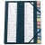 Trieur couverture plastifiée avec élastiques 24 compartiments coloris bleu