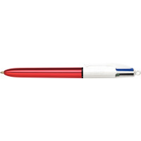 Stylo bille 4 couleurs shine rouge 