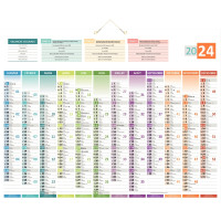 Calendrier uni compact 12 mois sur 1 face 55 x 43cm 