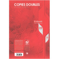 Sachet de 50 copies doubles (200 pages non perforées) format 21x29,7 cm séyès 70g blanc 