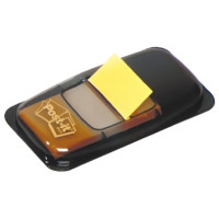 Carte de 50 index post-it repositionnables 25,4 x 43 mm jaune 