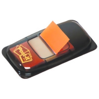 Carte de 50 index post-it repositionnables 25,4 x 43 mm orange 