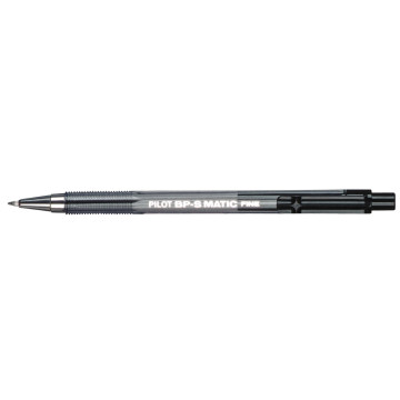 Stylo bille BPS Matic rétractable pointe fine noir