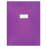 Paquet de 10 protèges-cahier épaisseur 21/100ème 24x32cm PVC violet 