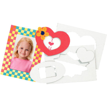 Lot de 24 cadres photos en carton 18x13 cm avec décorations