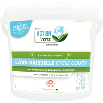 Paquet 160 tablettes lave vaisselle cycle court