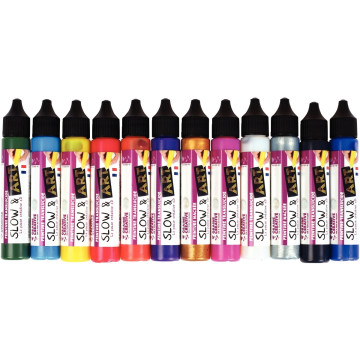 Lot de 12 crayons Slow & Art, coloris assortis