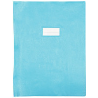 Paquet de 10 protèges-cahier épaisseur 21/100ème 24x32cm PVC bleu clair 