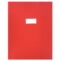 Paquet de 10 protèges-cahier épaisseur 21/100ème 24x32cm PVC rouge 