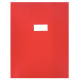 Paquet de 10 protèges-cahier épaisseur 21/100ème 24x32cm PVC rouge