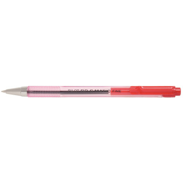 Stylo bille BPS Matic rétractable pointe fine rouge