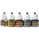 Set de 5 flacons 45ml d'encre à dessiner végétale, couleurs primaires