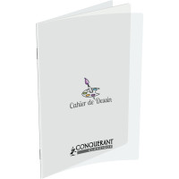 Cahier de dessin 96 pages 24x32 cm uni 120g, couverture en polypropylène incolore 