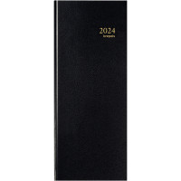 Agenda banque long format 1 volume long noir 