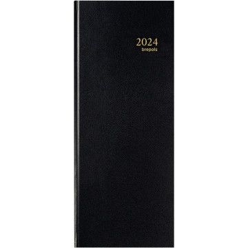 Agenda banque long format 1 volume long noir