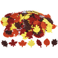 Sachet de 200 gommettes  feuilles d' automne en mousse 