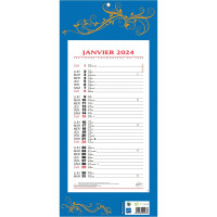 Calendrier mensuel 36x19cm 12 feuilles standard 