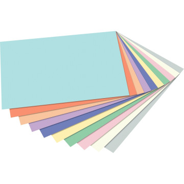 Paquet de 100 feuilles 130g  A4 10 couleur pastel