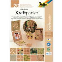 Bloc 20 feuilles papier kraft imprimé 120g et 230g A4 