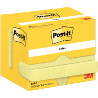 Lot de 12 blocs notes de 100 feuilles post-it, 38 x 51 mm, coloris jaune 