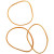 Boîte de 100 g de bracelets blonds étroits, 60 mm