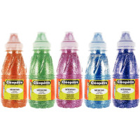 Lot de 5 flacons 250ml de peinture pailletée, assortiment 1 