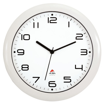 Horloge silencieuse diamètre 30cm blanche