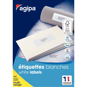 Boîte de 2100 étiquettes multi-usages blanches 70x42mm