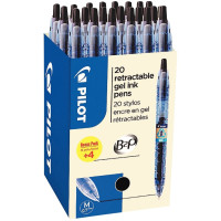 Ecopack 20 stylos gel B2P noirs dont 4 offerts 