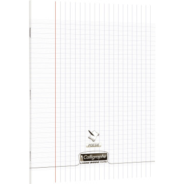 Cahier de poésie 96 pages, couverture en polypropylène, format 21x29,7 cm