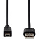 Cordon USB 2.0 A / mini USB B- 2 mètres 