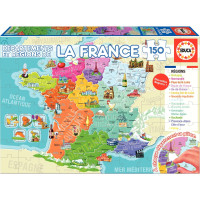 Puzzle de 150 pièces départements et régions de France 