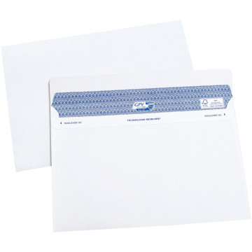 Boîte de 100 enveloppes blanches C5 162x229 90g/m² SECURE autocollante