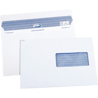 Boîte de 100 enveloppes blanches C5 162x229 90g/m² fenêtre 45x100 SECURE autocollante 