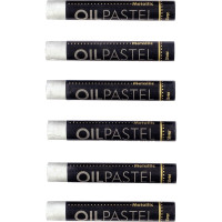 Boite de 6 pastels huile argent 11 mm 