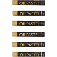 Boite de 6 pastels huile or 11 mm 