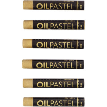 Boite de 6 pastels huile or 11 mm