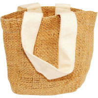 Lot de 10 sacs en jute naturel 